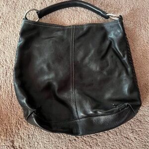 Lucky Brand Black Leather Hobo Shoulder Bag